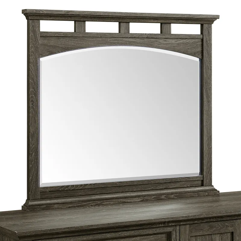 Matias Bedroom Set with Twin Headboard, Dresser, Mirror & Nightstand in Mocha Grey