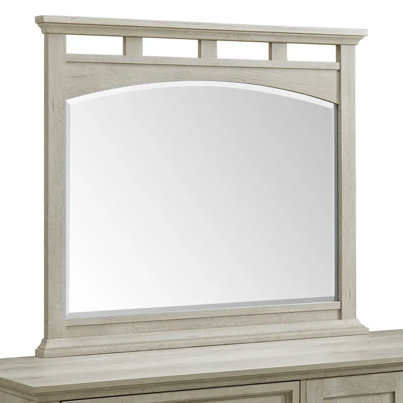 Matias Bedroom Set with Twin Headboard, Dresser, Mirror & Nightstand in White