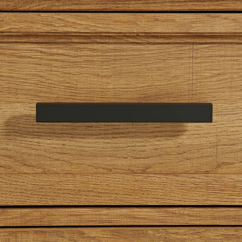 Matias Bedroom Set with Twin Headboard, Dresser, Mirror & Nightstand in Brown