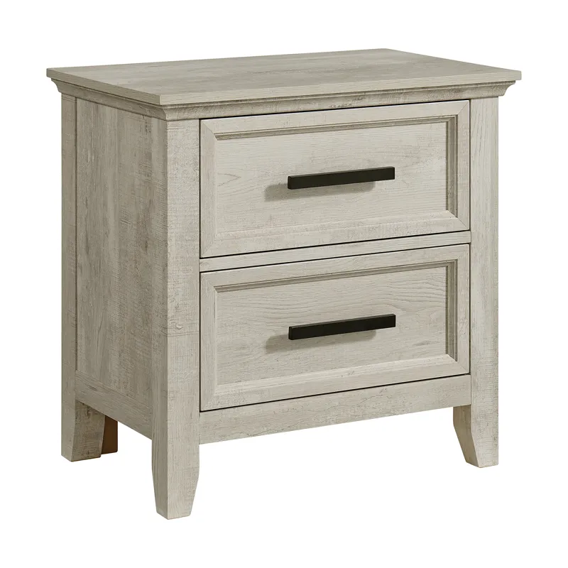 Matias Bedroom Set with Twin Headboard, Dresser, Mirror & Nightstand in White