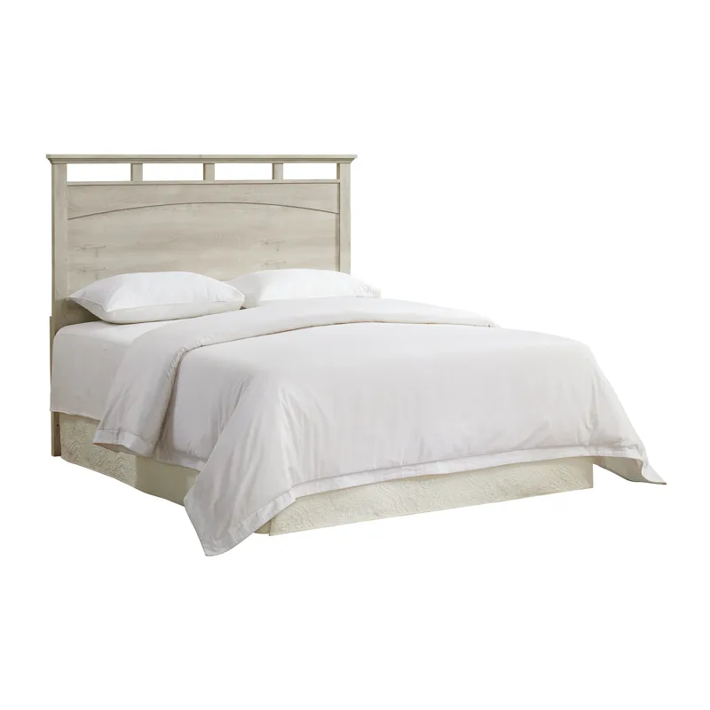 Matias Bedroom Set with Queen/Full Headboard, Dresser, Mirror & Nightstand in White