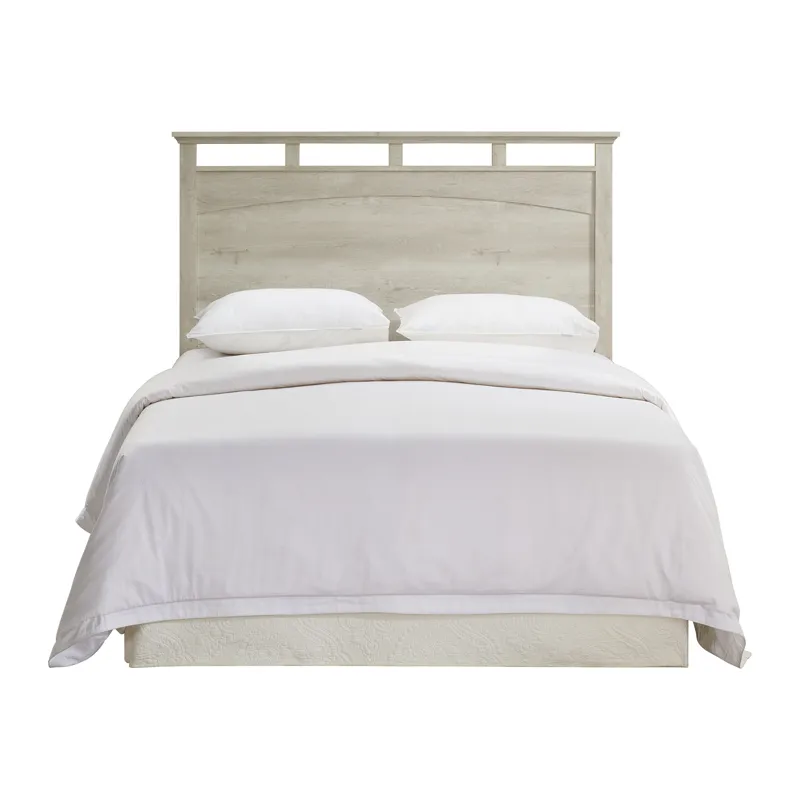 Matias Bedroom Set with Queen/Full Headboard, Dresser, Mirror & Nightstand in White