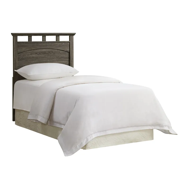 Matias Bedroom Set with Twin Headboard, Dresser, Mirror & Nightstand in Mocha Grey