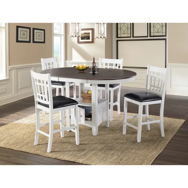 Max Pub Chair with Black PU in White (2 Per Carton)