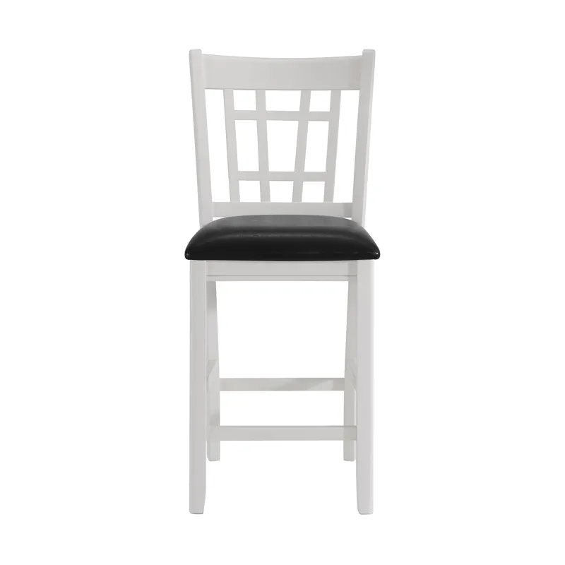 Max Pub Chair with Black PU in White (2 Per Carton)