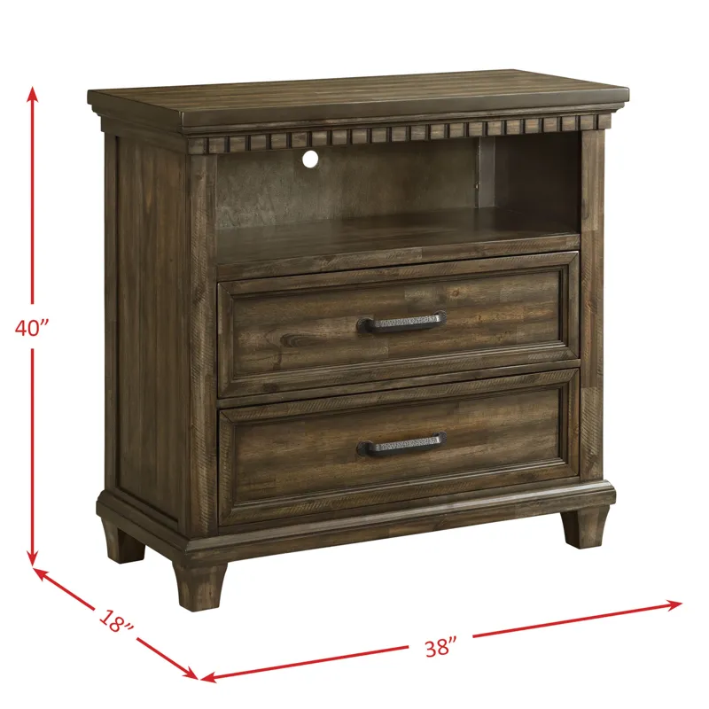 McCoy TV Chest in Charcoal