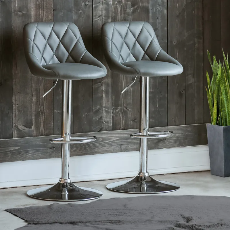 Melissa (D235-4) Grey Bar Stool (2 Per Carton)