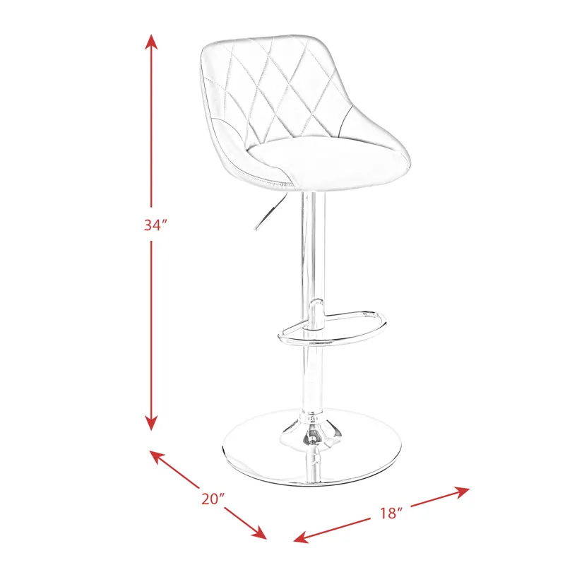 Melissa (D235-4) White Bar Stool (2 Per Carton)