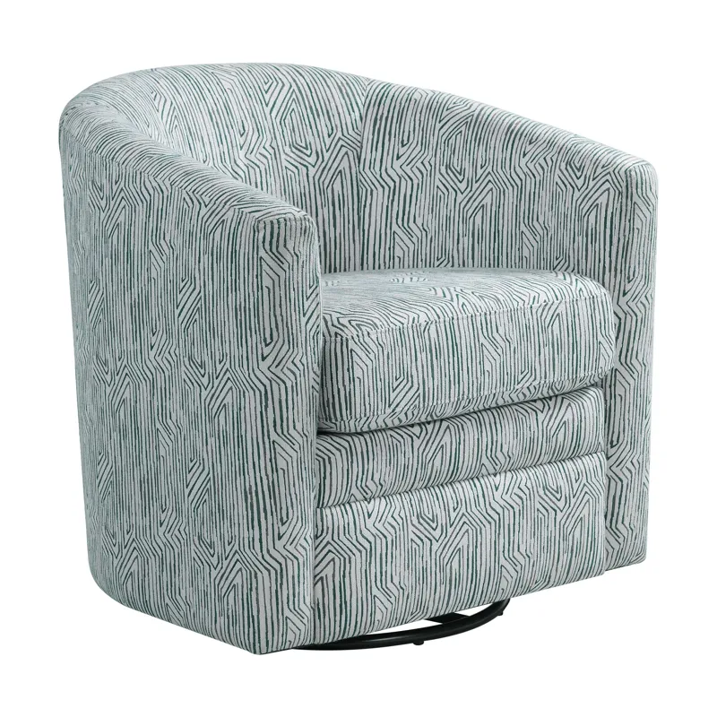 Mid Century Swivel Chair Reversible Seat Cushion W/memory foam in Jocelyn #2