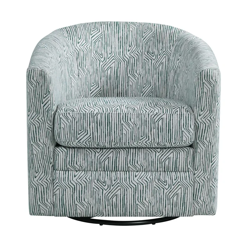 Mid Century Swivel Chair Reversible Seat Cushion W/memory foam in Jocelyn #2