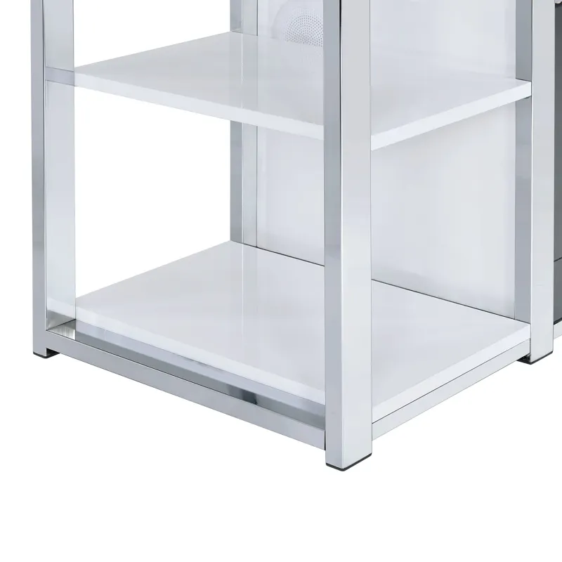 Midway 80\" TV Console with Firelight in White