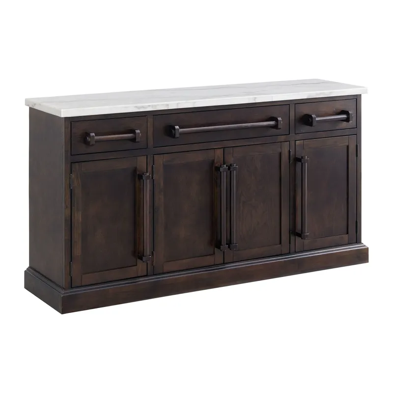 Monticello White Marble Buffet in Dark