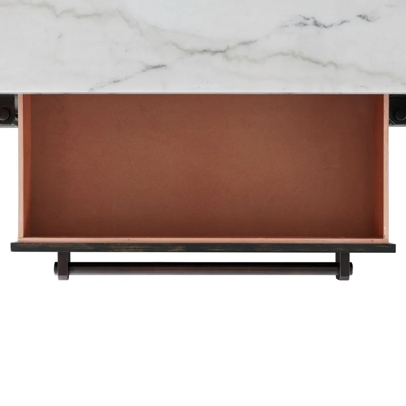 Monticello White Marble Buffet in Dark