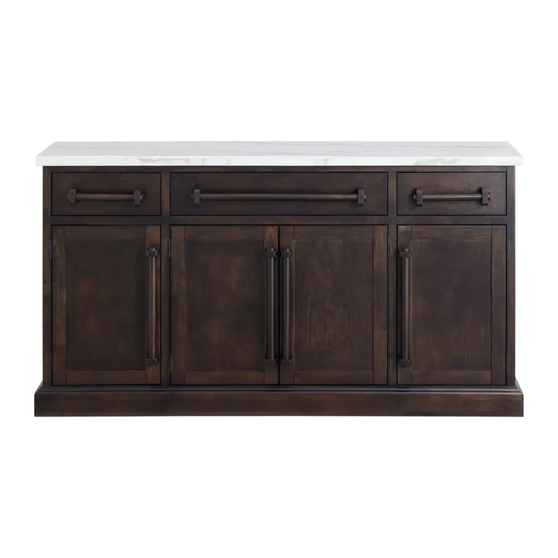 Monticello White Marble Buffet in Dark