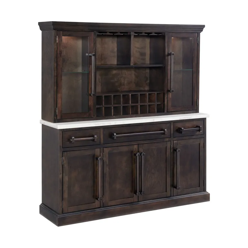 Monticello White Marble Buffet in Dark