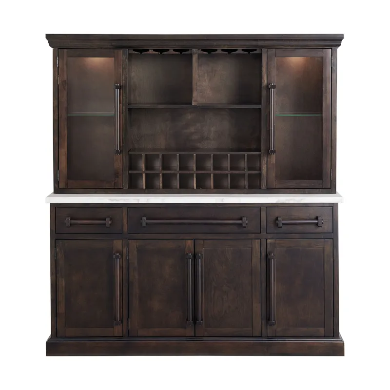Monticello White Marble Buffet in Dark