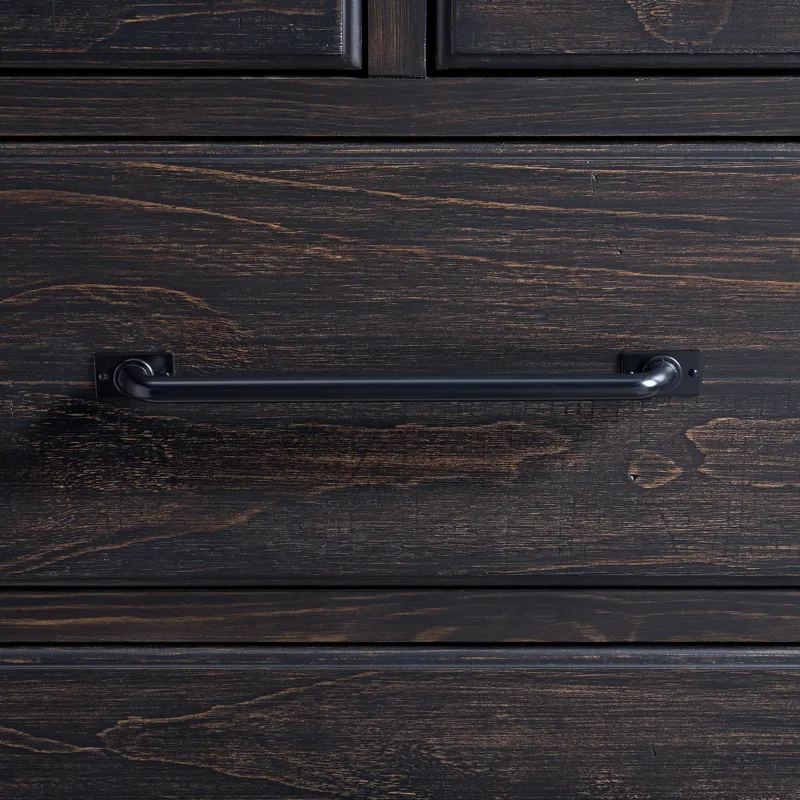 Montrose Dresser and Mirror Set in Espresso & Brown