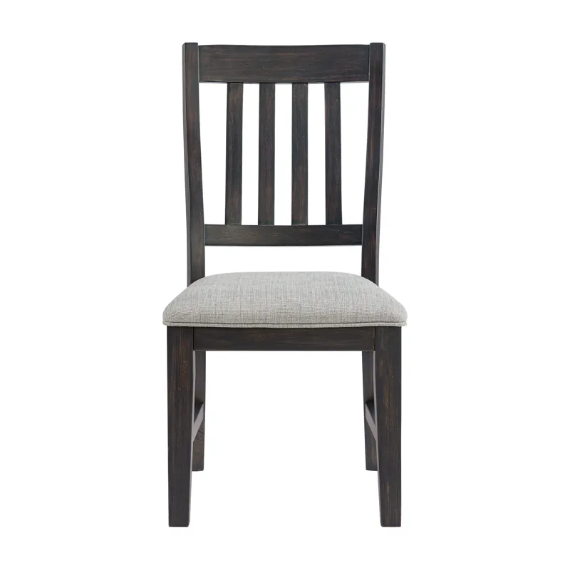 Montrose Dining Side Chair with Light Grey Fabric in Espresso