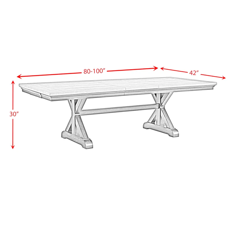 Montrose Dining Table with 20" Leaf in Espresso and Brown