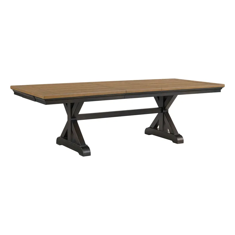 Montrose Dining Table with 20" Leaf in Espresso and Brown