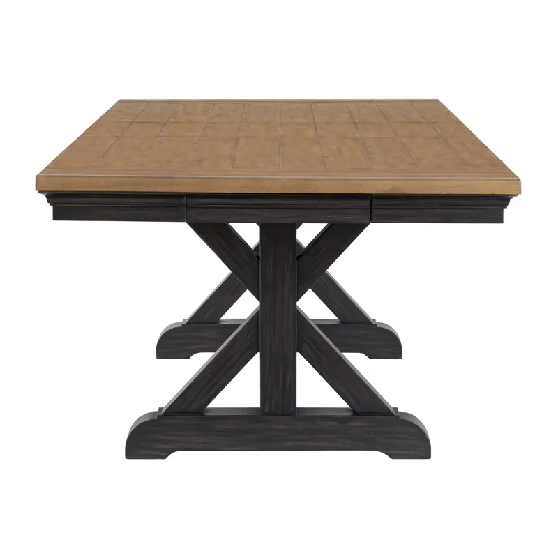 Montrose Dining Table with 20" Leaf in Espresso and Brown