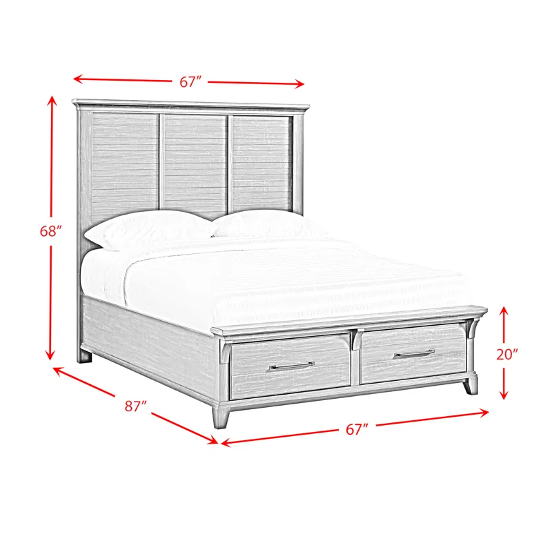 Montrose Queen Storage Bed in Espresso & Brown