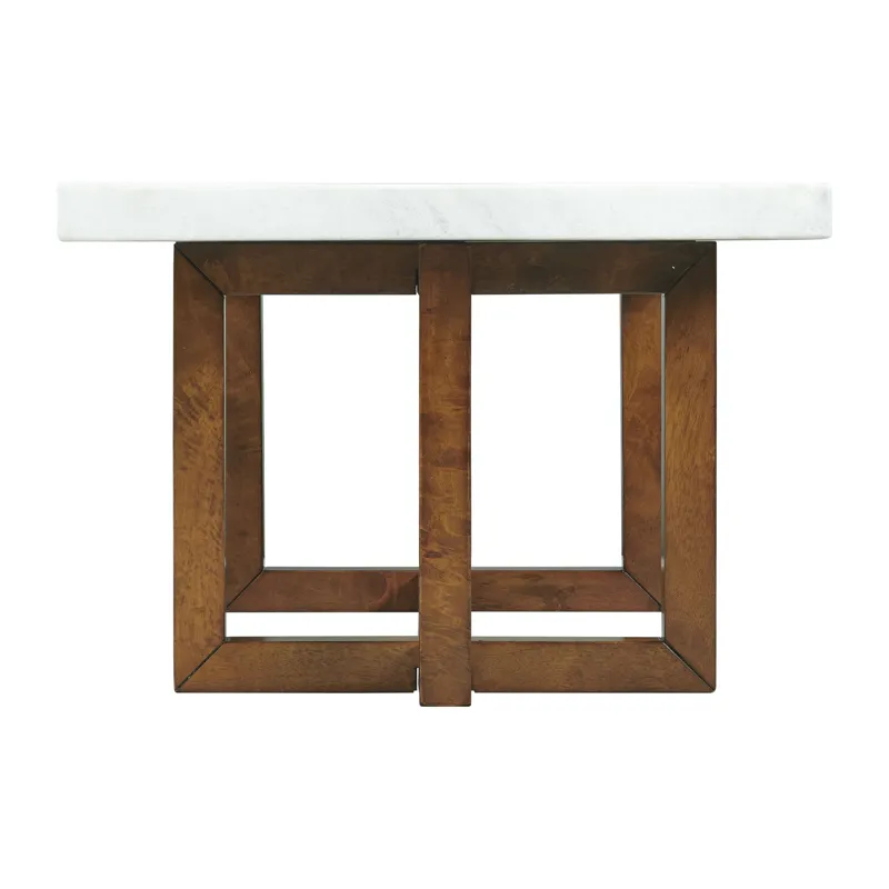 Morris Coffee Table in Espresso W/White Marble Top