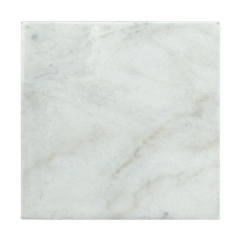 Morris End Table in Espresso W/White Marble Top