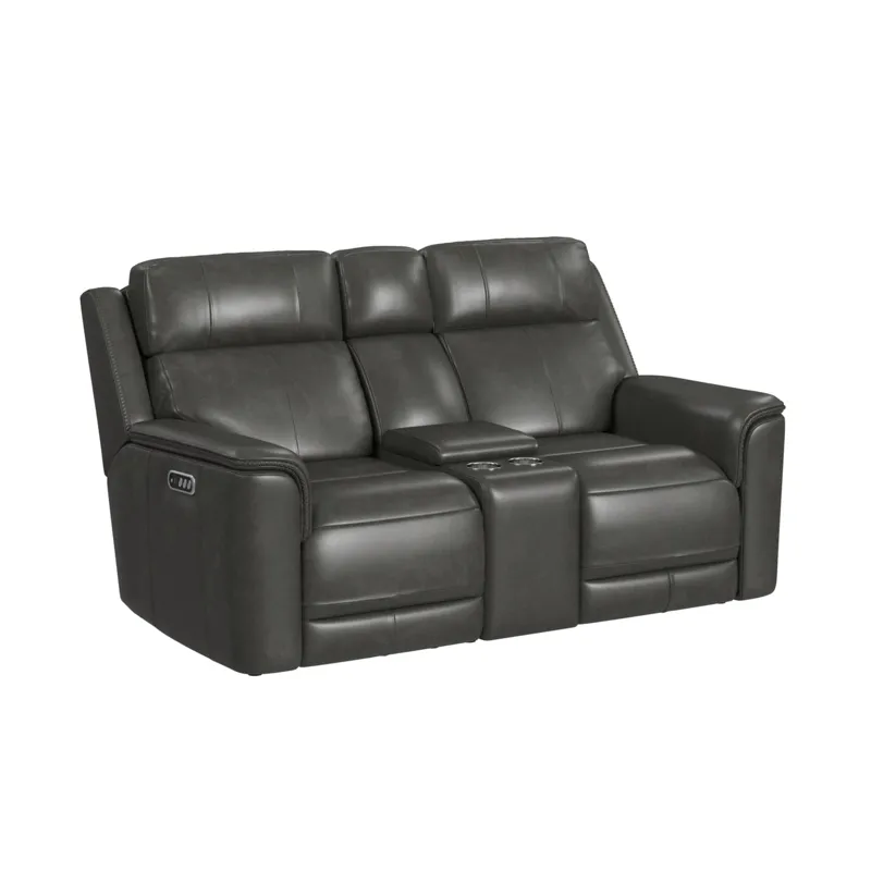 Mustang P3 Loveseat with Console in Aline Anthracite