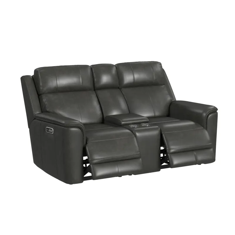 Mustang P3 Loveseat with Console in Aline Anthracite