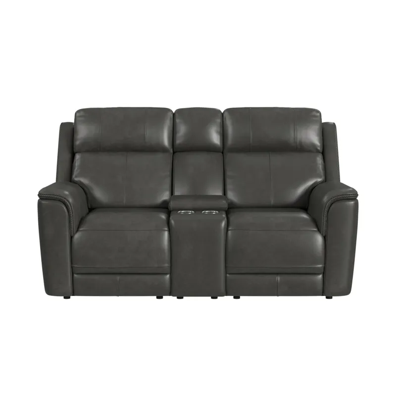 Mustang P3 Loveseat with Console in Aline Anthracite