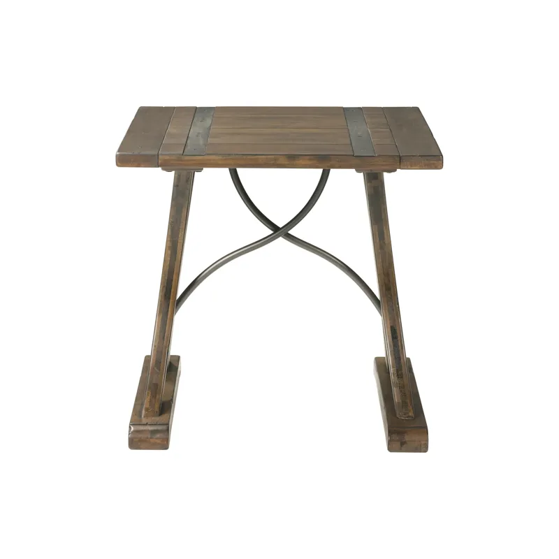 New Brunswick (T682-125) New Bedford- Square End Table- Allegro Brown