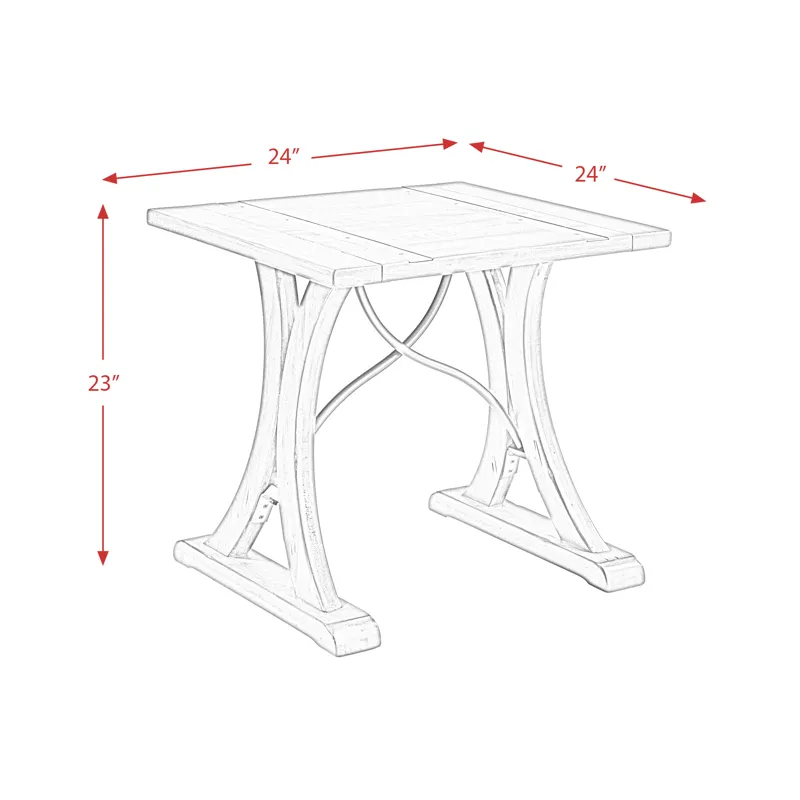 New Brunswick (T682-125) New Bedford- Square End Table- Allegro Brown