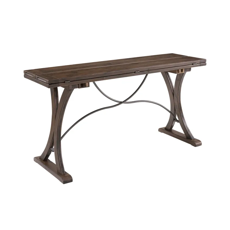 (D682-33) New Bedford- Folding Top Dining Table- Latte/Dark Pine