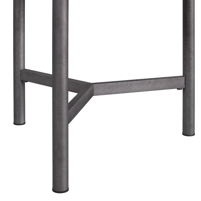 Nica End Table in White and Brown