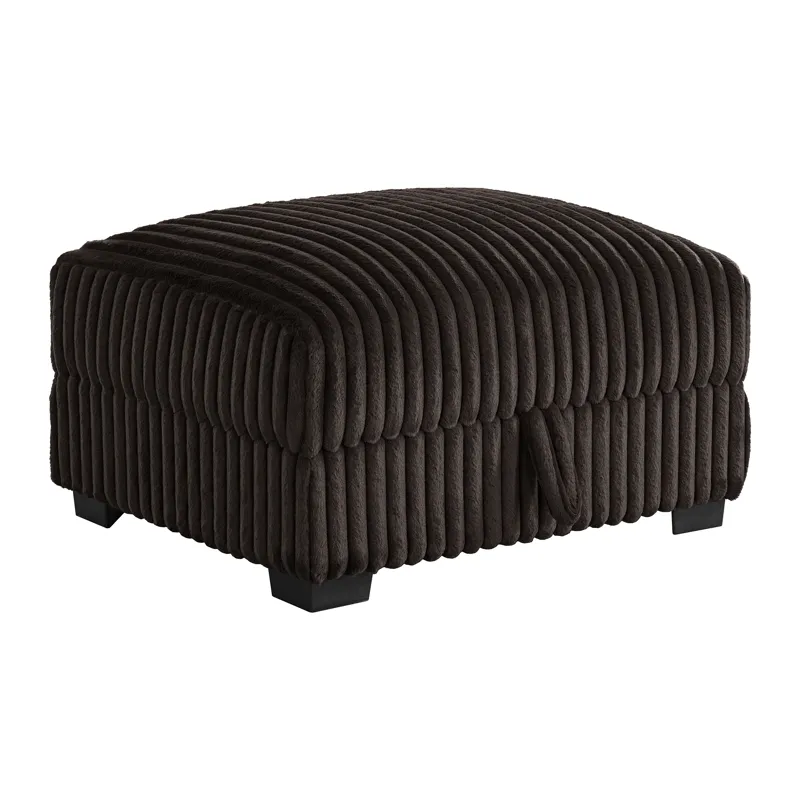 Nightfall Storage Ottoman in Grand Cord Espresso