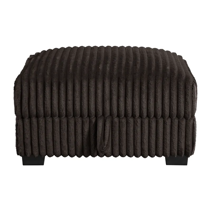 Nightfall Storage Ottoman in Grand Cord Espresso