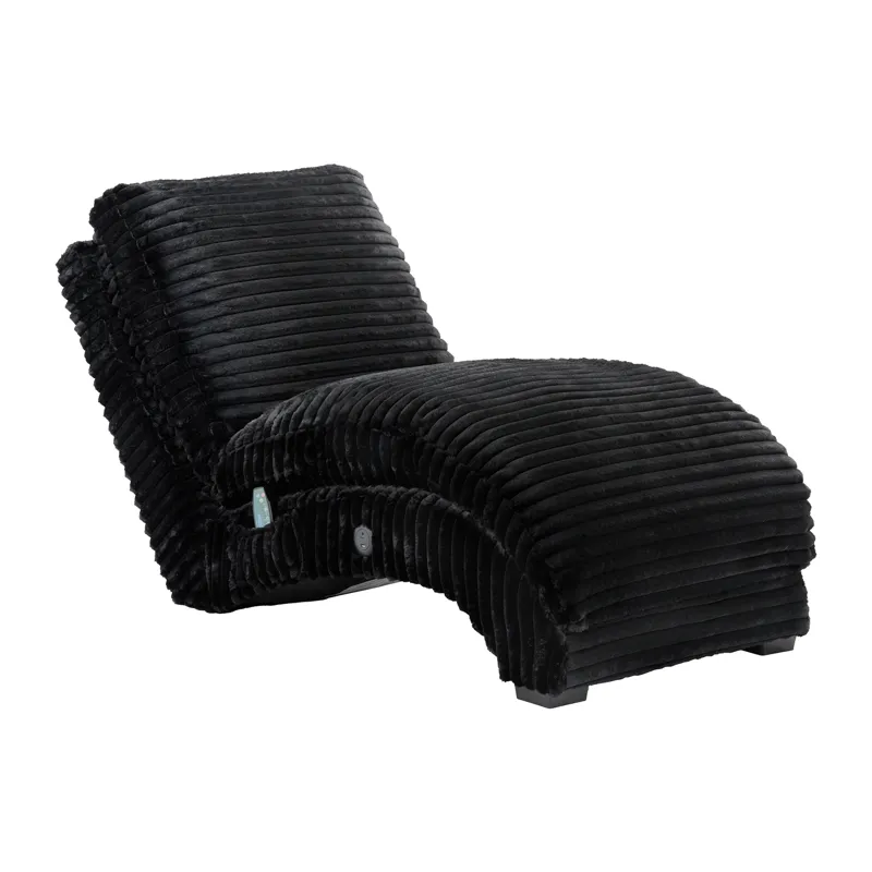 Nori Chaise with Heat Massage, USBC, LED in Masis Black