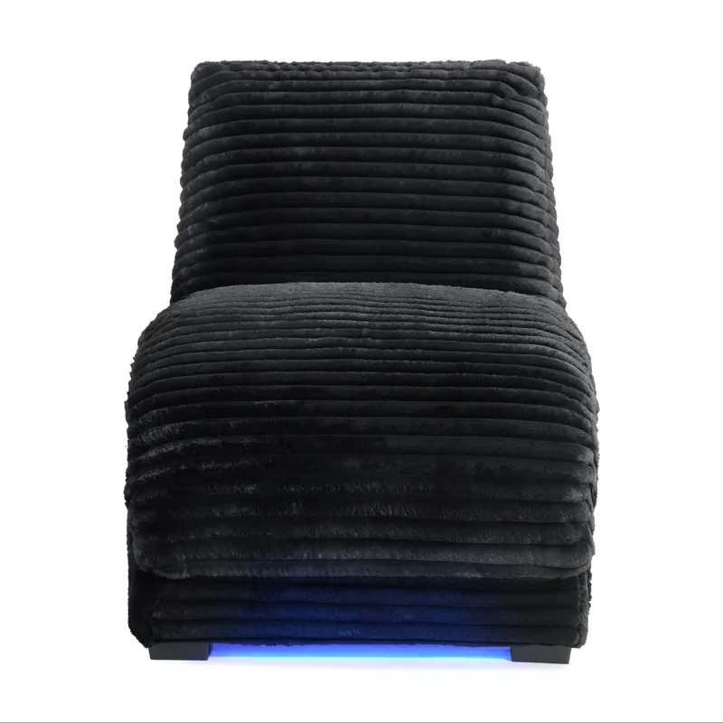 Nori Chaise with Heat Massage, USBC, LED in Masis Black