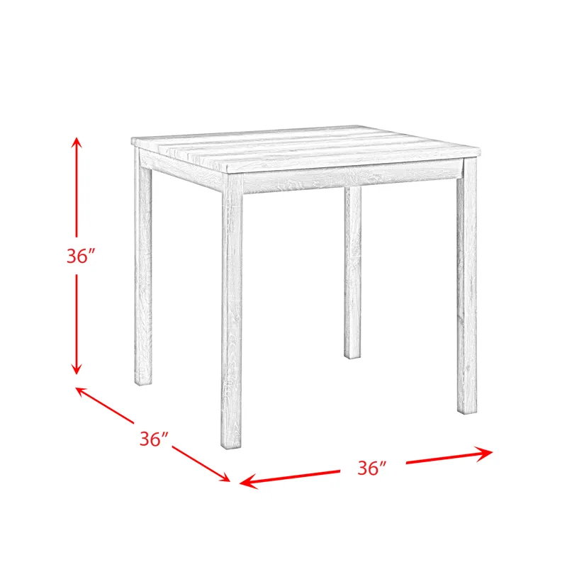 Oak Lawn 5 Pc Counter Set in Natural Finish