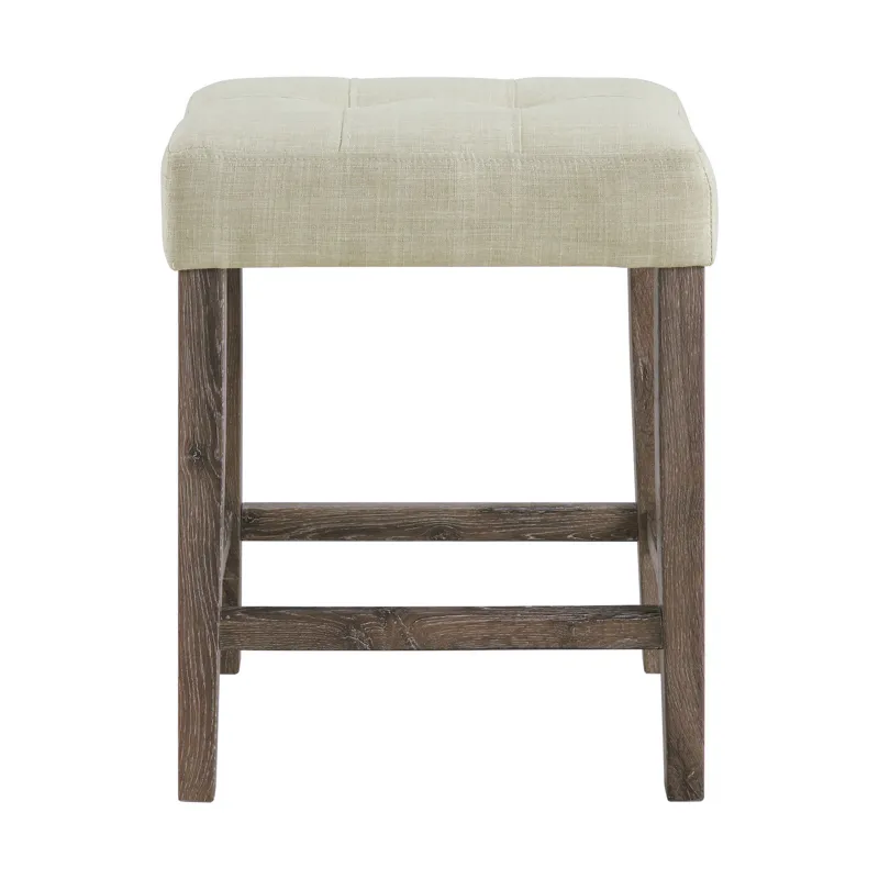 Oak Lawn Grey Bar Table Single Pack (Table + 3 Tan Fabric Stools)