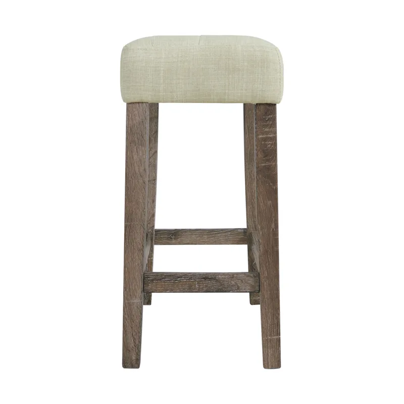 Oak Lawn Grey Bar Table Single Pack (Table + 3 Tan Fabric Stools)