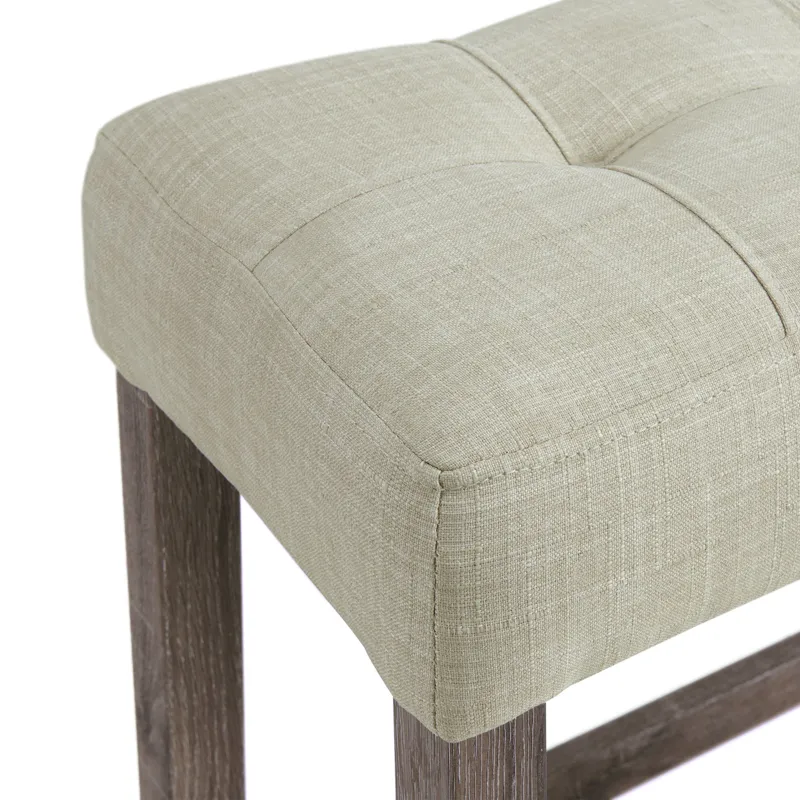 Oak Lawn Grey Bar Table Single Pack (Table + 3 Tan Fabric Stools)