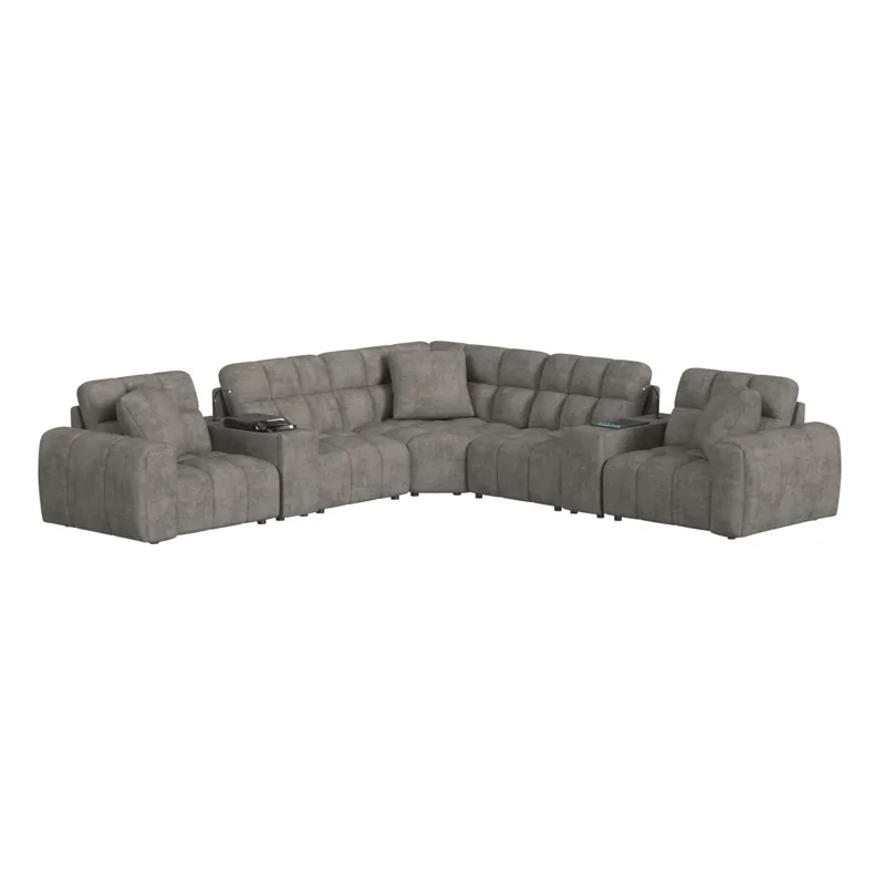 Odyssey LHF Chair with Vibration, Heat Massage, Hidden Storage/Arm with 1 Pillow 19" in Amount Grey