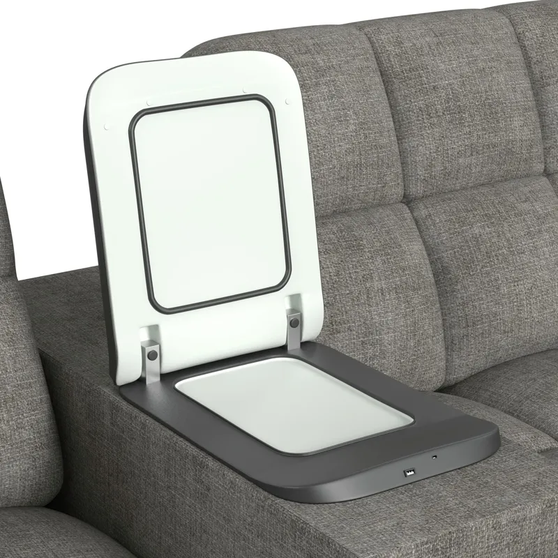 Odyssey Console with Cooler Unit, FD Cup Holders, Reading Light in Amount Grey