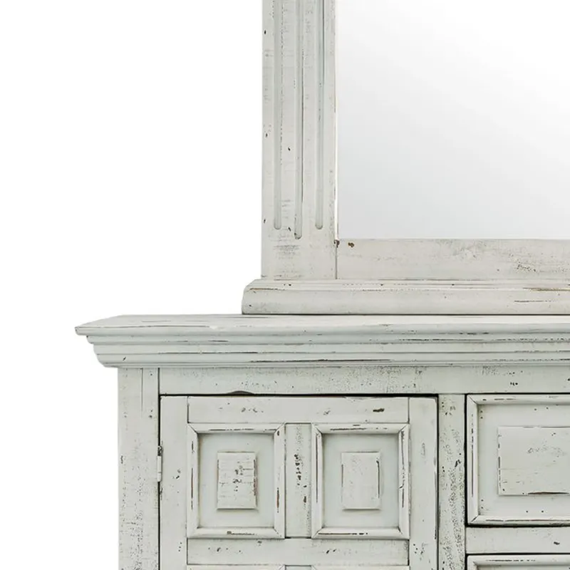 Olivia White Dresser & Mirror Set