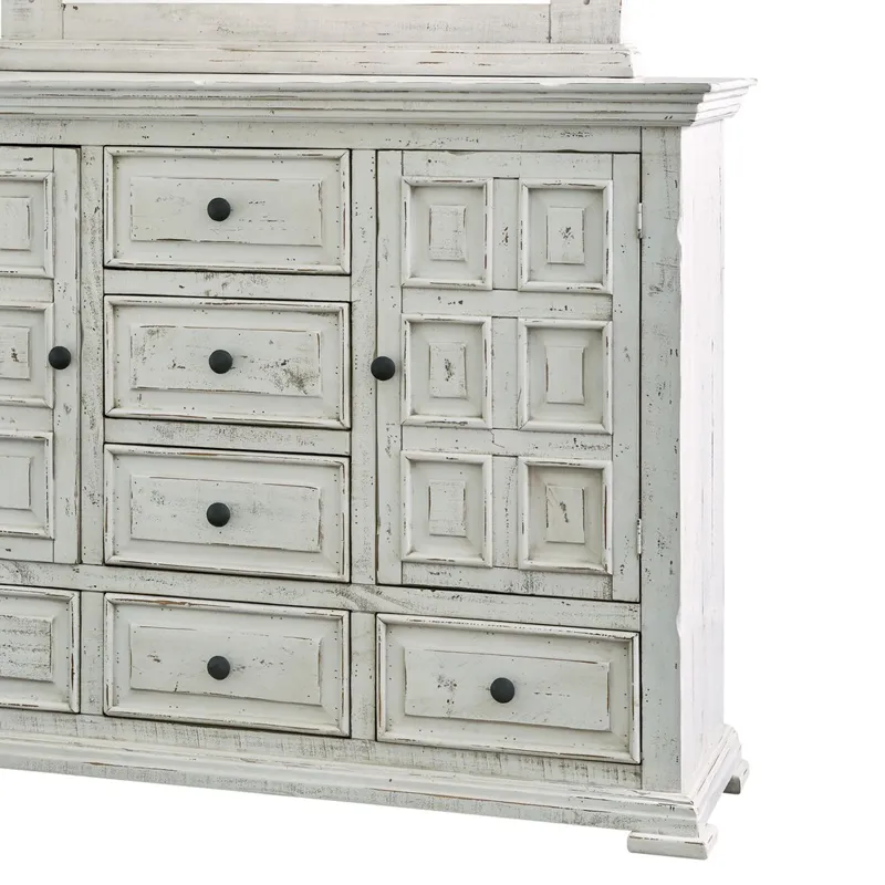 Olivia White Dresser & Mirror Set