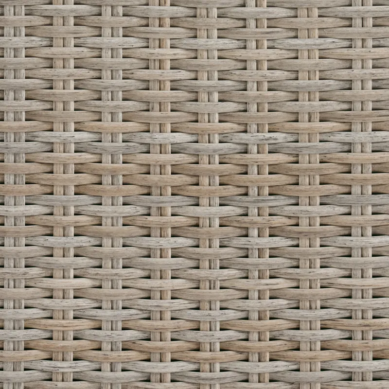 Ollie Chair - Tan and Olefin White Cream with 1 Yellow Pillow