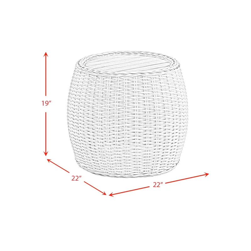 Ollie Cuddler Chair and End Table - Tan and Olefin White Cream