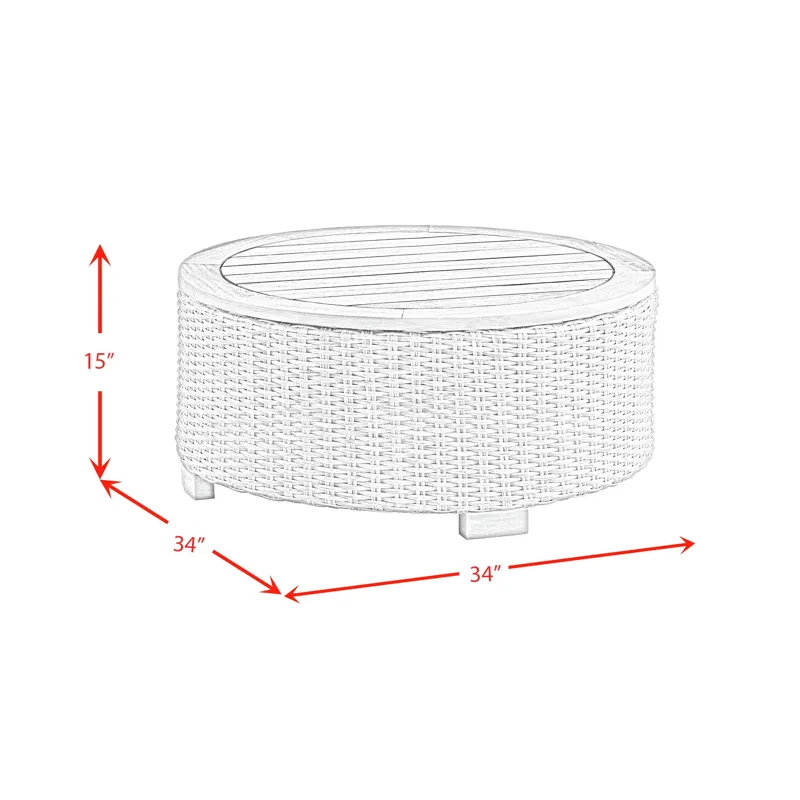 Ollie Round Coffee Table - Tan